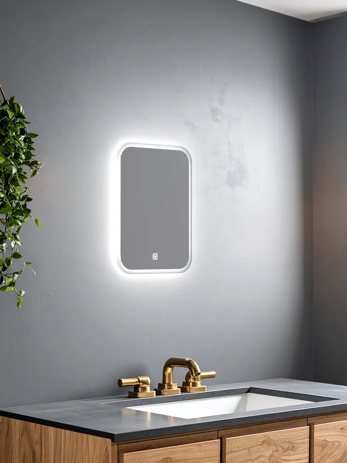 Зеркало ванной вертикальное 30x40 см LED-подсветка