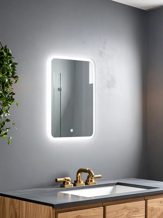 Зеркало ванной вертикальное 40x55 см LED-подсветка