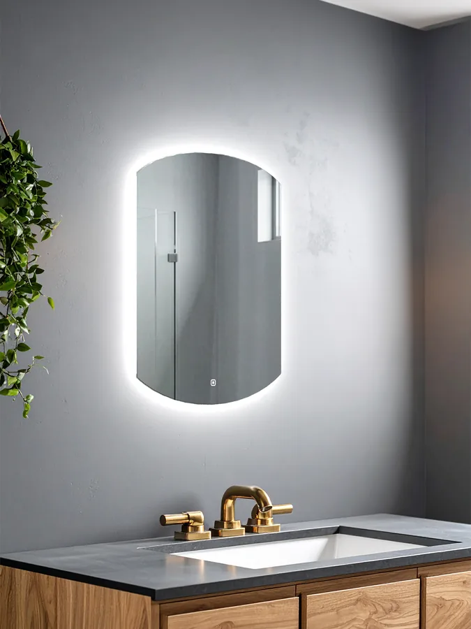 Зеркало ванной вертикальное 40x55 см LED-подсветка