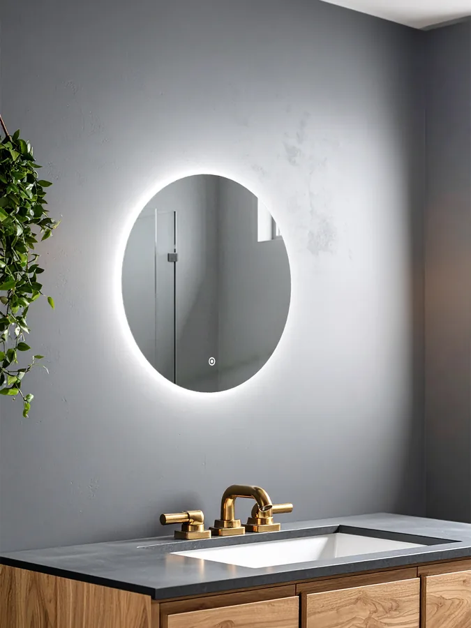 Зеркало ванной круглое 50x50 см LED-подсветка