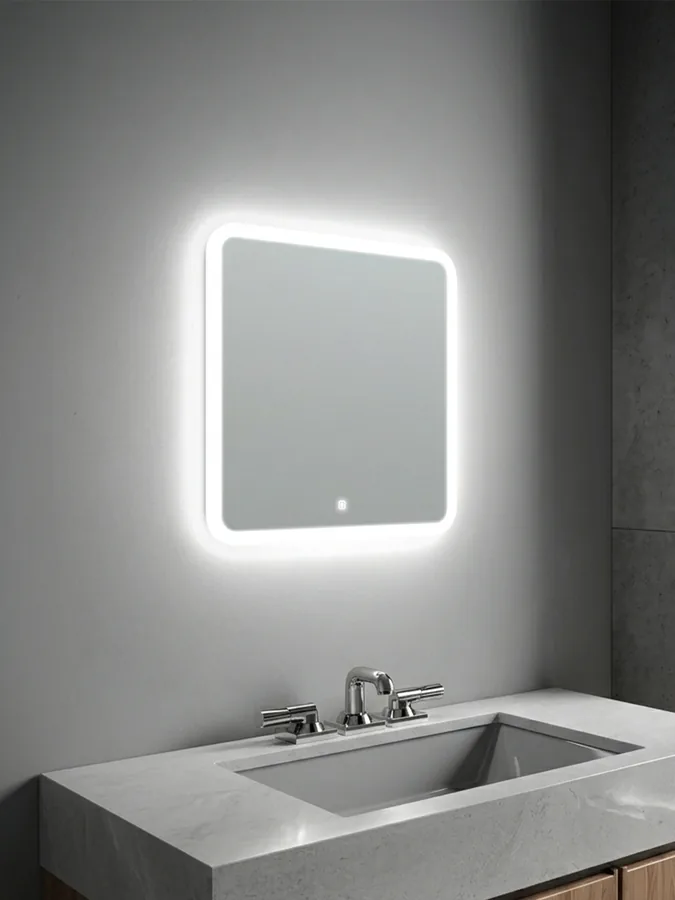 Зеркало ванной квадратное 50x50 см LED-подсветка