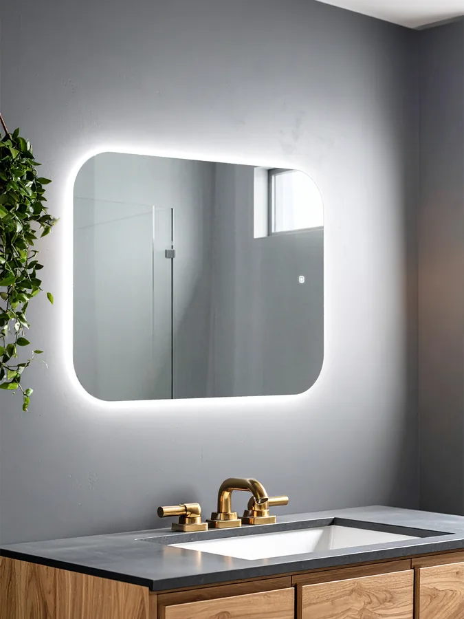 Зеркало ванной горизонтальное 55x75 см LED-подсветка
