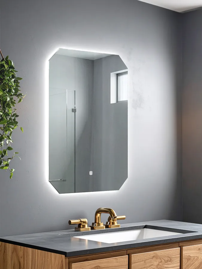 Зеркало ванной вертикальное 55x75 см LED-подсветка