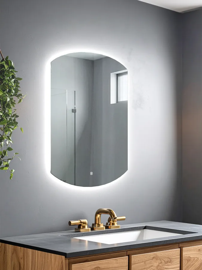Зеркало ванной вертикальное 55x75 см LED-подсветка