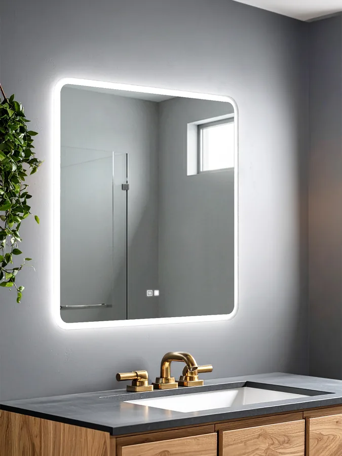 Зеркало ванной 75x75 см LED-подсветка + антизапотевание